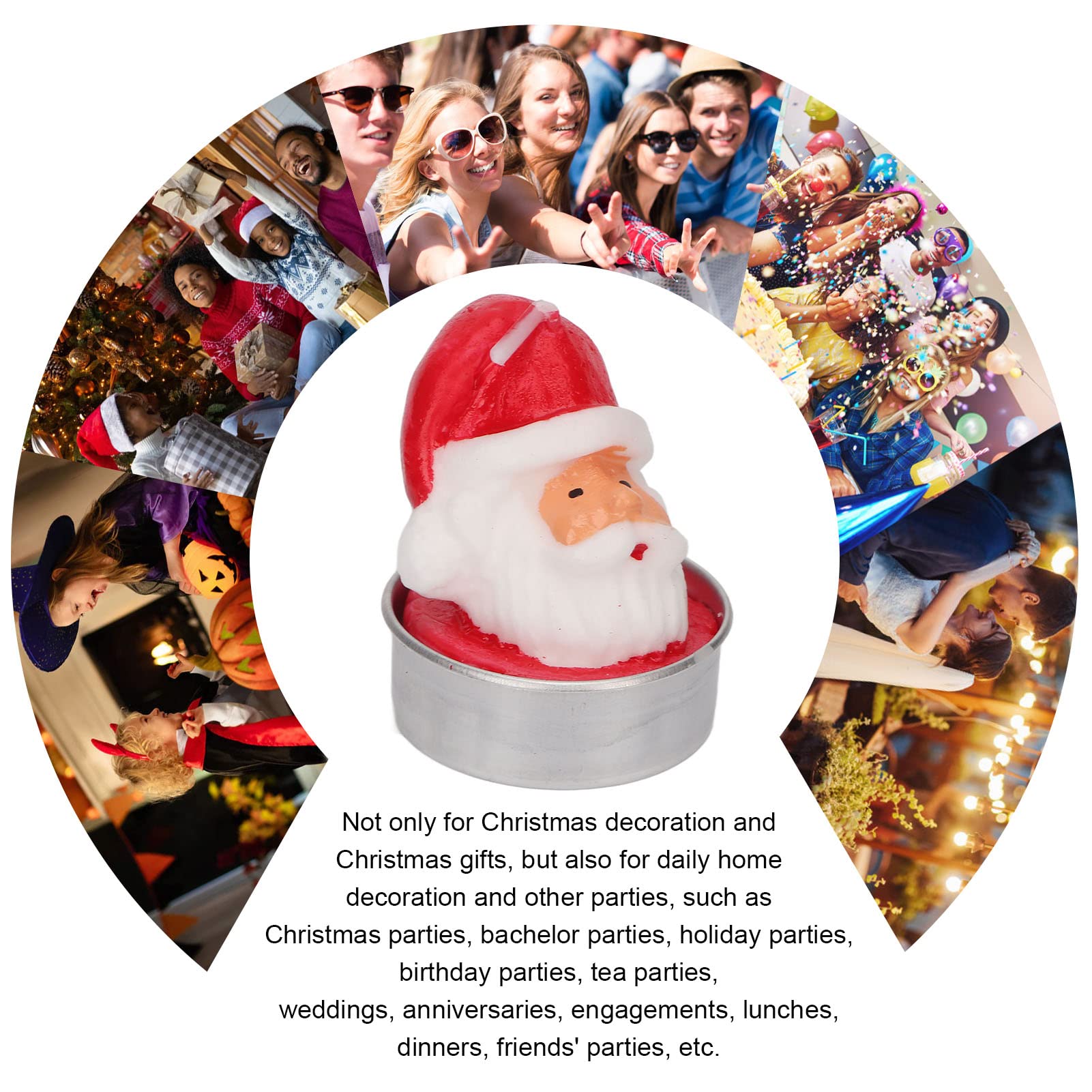 Amazon.co.jp : クリスマスサンタキャンドル 3個 サンタの香り付き